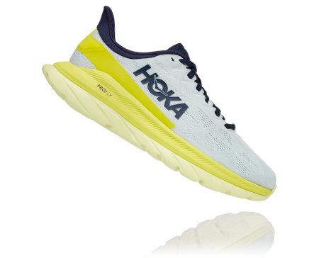 Hoka Mach 4 Ženske Tekaški Čevlji Modra Kvetinové / Rumena SI-651372W